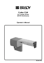 Предварительный просмотр 1 страницы Brady Cutter CU4 Operator'S Manual