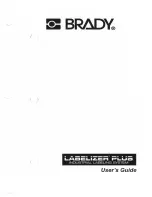 Brady LABELIZER PLUS User Manual предпросмотр