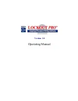 Preview for 1 page of Brady LOCKOUT PRO 2.0 Operating Manual