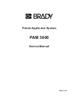 Предварительный просмотр 1 страницы Brady PAM 3600 Service Manual