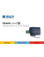 Preview for 1 page of Brady QuickLabel GlobalMark 2 Applic Application Card Manual