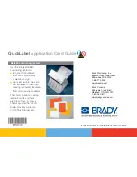 Preview for 19 page of Brady QuickLabel GlobalMark 2 Applic Application Card Manual