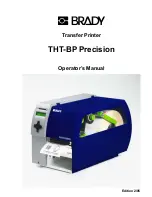 Brady THT-BP Precision Operator'S Manual предпросмотр