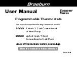 Braeburn Economy 2030 User Manual предпросмотр