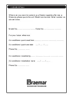 Preview for 3 page of Braemar Down Series Owners Manual Installation, Operating & Service Instructions