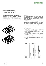 BRAHMA EUROFLAT Series Manual preview