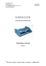 Brailletec Eurotype Operating Manual preview