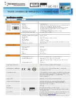 Preview for 2 page of Brainboxes UC-101 (Spanish) Specification Sheet