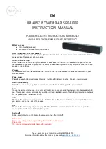 Brainz POWERBAR SPEAKER 38572 Instruction Manual предпросмотр