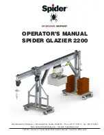 Предварительный просмотр 1 страницы Brand Safway SPIDER GLAZIER 2200 Operator'S Manual