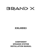 Предварительный просмотр 1 страницы Brand-X XXLHDS3 Installation Manual