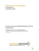 BrandMotion Direct Connect iPod Adapter Installation Manual preview