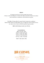 Предварительный просмотр 72 страницы Brandson Equipment 305472 User Manual