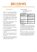 Preview for 6 page of Brandson 303396 User Manual