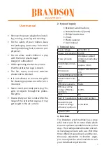 Preview for 6 page of Brandson 304964 User Manual