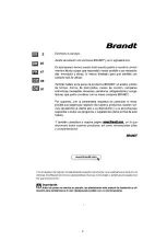 Предварительный просмотр 2 страницы Brandt AD1516X Manual To Installation