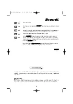 Предварительный просмотр 34 страницы Brandt AD769BE1 Quickmanual Installation