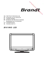 Preview for 1 page of Brandt B1610HD LED Instruction Manual