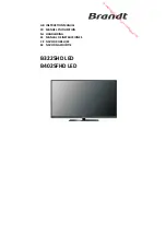 Preview for 1 page of Brandt B3225HD LED Instruction Manual