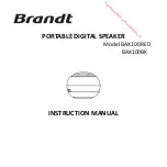 Brandt BAX100BK Instruction Manual preview