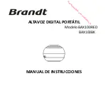 Preview for 23 page of Brandt BAX100BK Instruction Manual