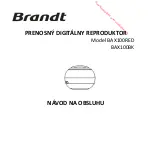 Preview for 33 page of Brandt BAX100BK Instruction Manual