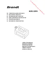 Preview for 1 page of Brandt BCR115PB Instruction Manual