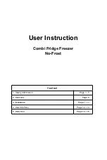 Preview for 26 page of Brandt BFC8610NW User Instruction