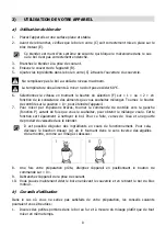 Preview for 8 page of Brandt BLE515R Instruction Manual