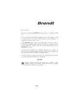 Preview for 2 page of Brandt BMS6112X User'S Manual & Installation Instructions