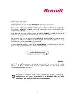 Preview for 2 page of Brandt BO1200EN Instruction Manual