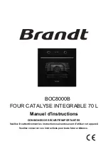 Preview for 1 page of Brandt BOC8000B User Manual