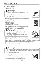 Preview for 9 page of Brandt BWF814AG User Manual