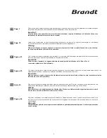 Preview for 2 page of Brandt BWT6010E Instructions For Use Manual