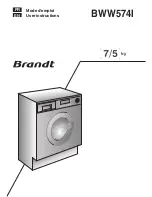 Brandt BWW574I User Instructions preview