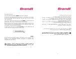 Preview for 2 page of Brandt CAF815X Instruction Manual