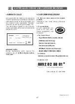 Preview for 47 page of Brandt CE2642 Instruction Manual