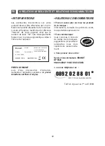 Предварительный просмотр 22 страницы Brandt CE3250 Instruction Manual