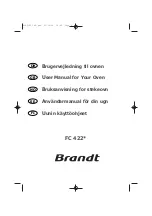 Preview for 1 page of Brandt FC 422 Series User Manual