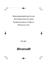 Предварительный просмотр 1 страницы Brandt FE 210 Manual