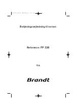 Preview for 1 page of Brandt FP 228 Using Manual