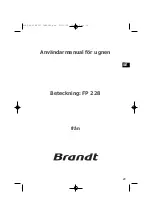 Preview for 29 page of Brandt FP 228 Using Manual