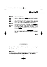 Предварительный просмотр 2 страницы Brandt FP562BB User Manual