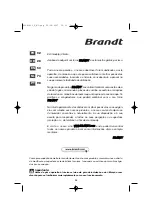 Предварительный просмотр 98 страницы Brandt FP562BB User Manual