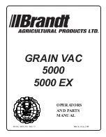 Preview for 1 page of Brandt GRAIN VAC 5000 Operator And Parts Manual