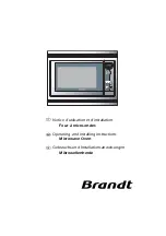 Brandt ME 430 Operating And Installing Instructions preview