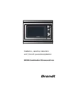 Brandt ME250 Installation & Operating Instructions Manual предпросмотр