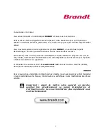 Preview for 2 page of Brandt ROB707BX Instruction Manual