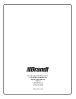 Preview for 145 page of Brandt SB4000 Operator'S Manual