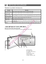 Preview for 22 page of Brandt SM2603 Instruction Manual